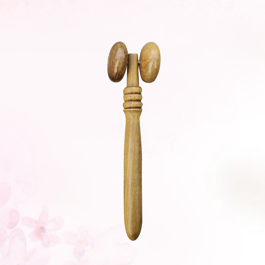 Face Massager - 1 szt. Drewniany masażer do twarzy,