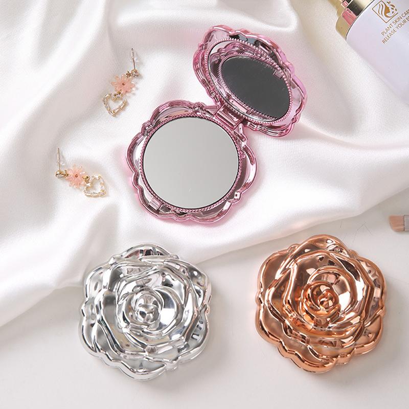 Beauty Rose Makeup - Przenośne mini lusterko Retro Rose Flower