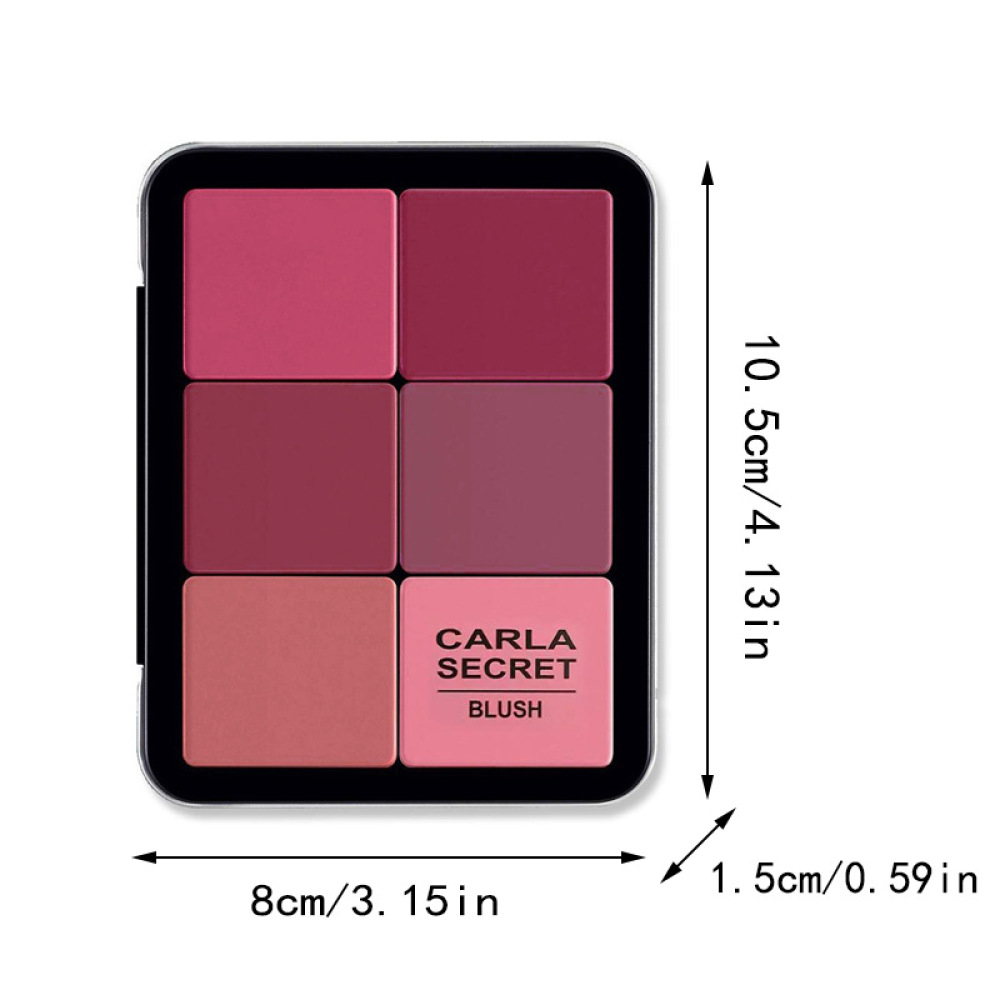 Concealer Full Coverage - Paleta 12 kolorów różu w metalowym