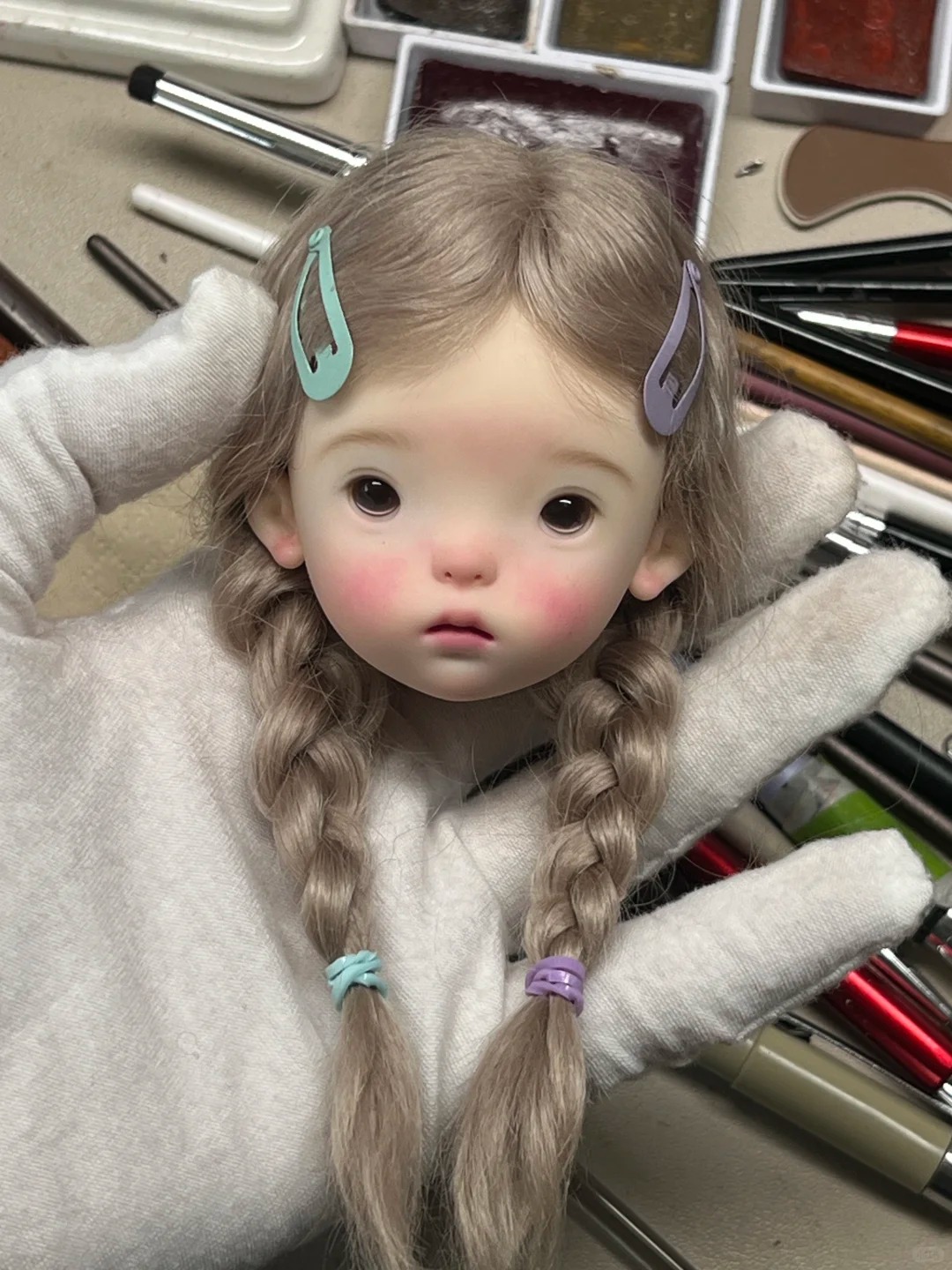 Just Beauty Makeup - Lalka SD BJD 1/6 Landoudou Głowa