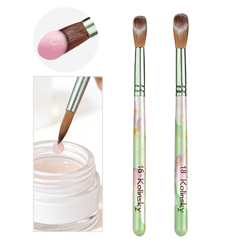 Blush Brush Kabuki - Pędzel do paznokci akrylowych 25/26mm Kolinsky,