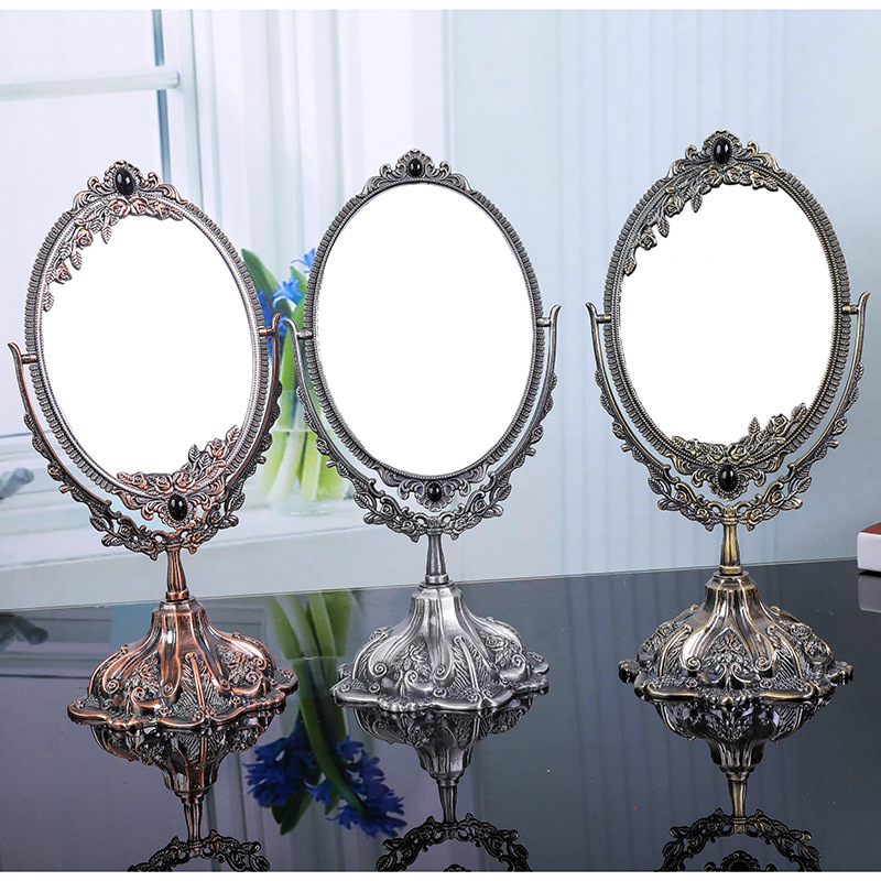 Beauty Makeup Hd - Vintage Metal dwustronne lustro do makijażu