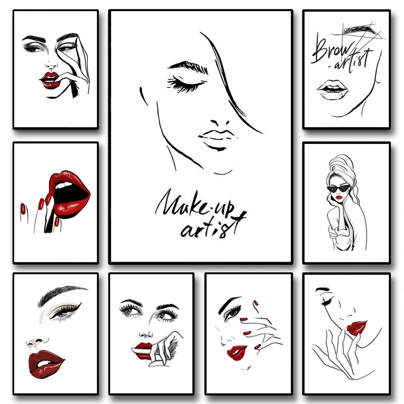 Beauty Makeup Hd - Plakat z makijażem w stylu fashion,