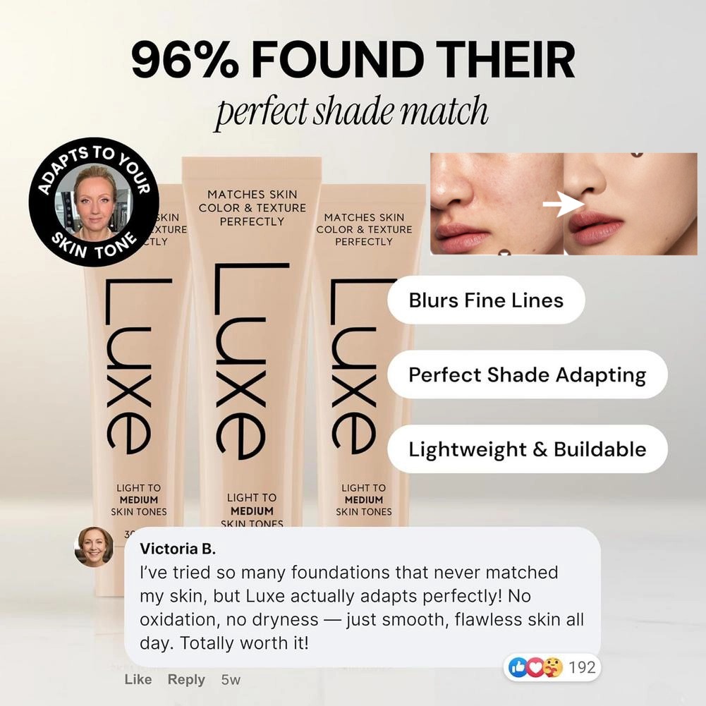 Concealer Full Coverage - LUXE Magiczny Podkład w Płynie Zmieniający
