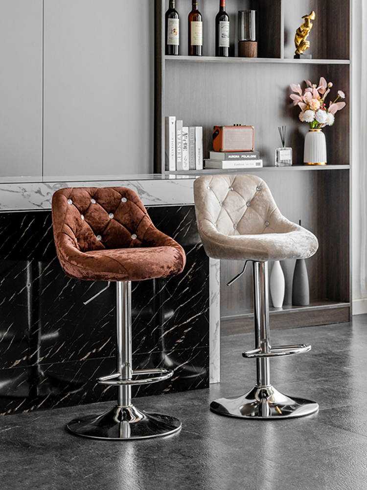 Beauty Makeup Bar - Krzesło barowe w stylu europejskim, aksamitny