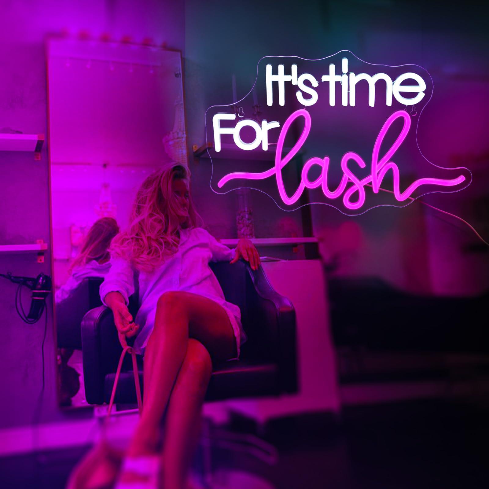 Znak Neonowy It's Time For Las – Beauty Makeup Bar recenzja i cena