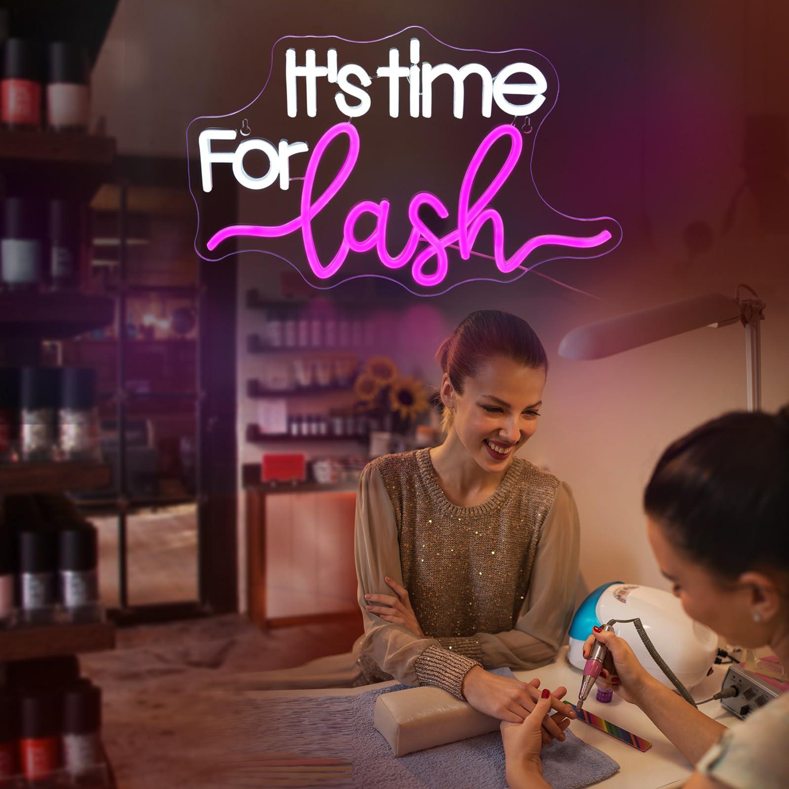 Znak Neonowy It's Time For Las – Beauty Makeup Bar recenzja i cena