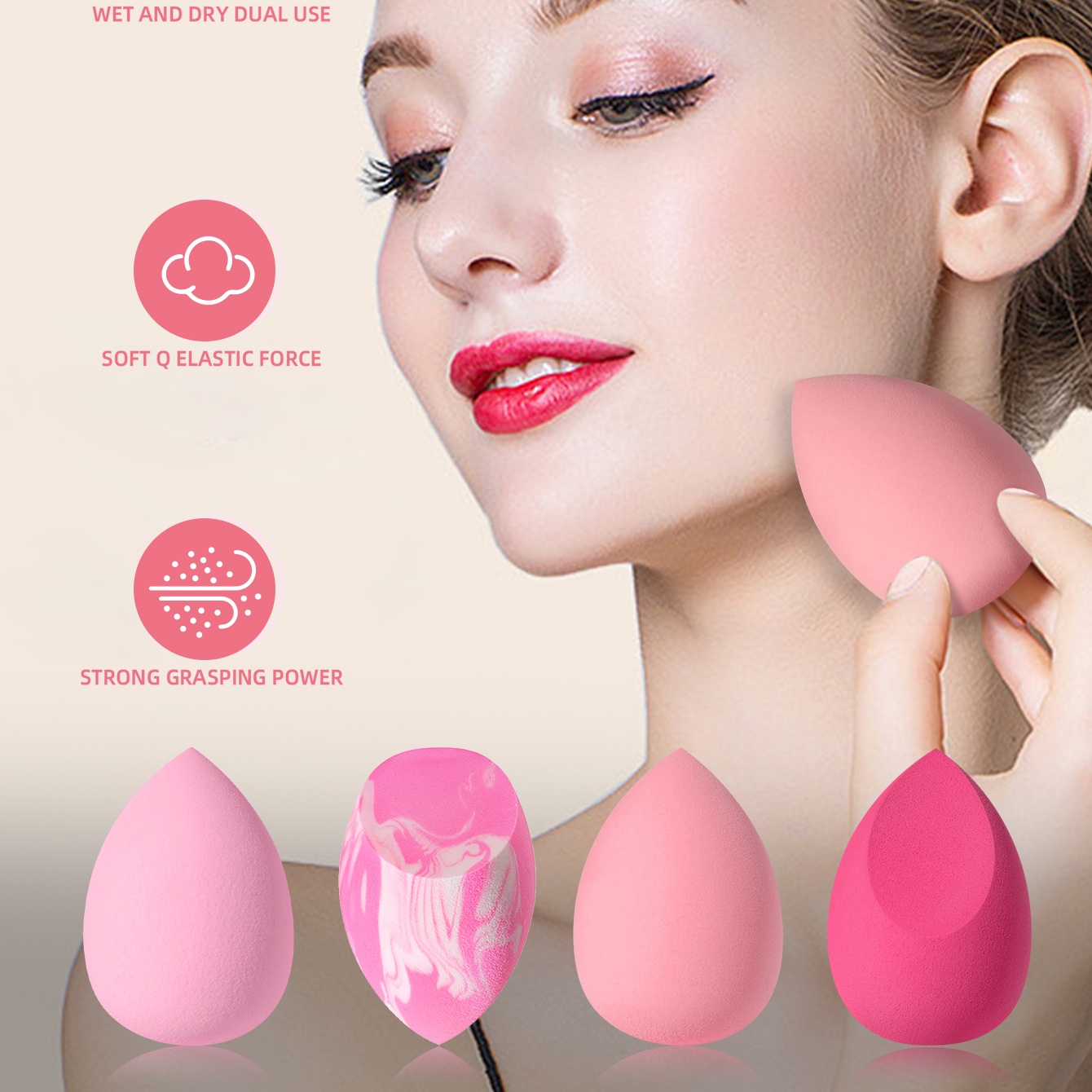 16 szt. Różowych Gąbek do Maki – Beauty Makeup Tools Use recenzja i cena