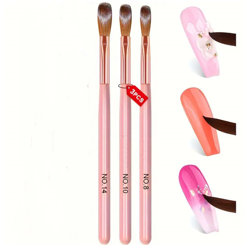 3 szt. Różowy uchwyt pędzle do – Blush Brush Kabuki recenzja i cena