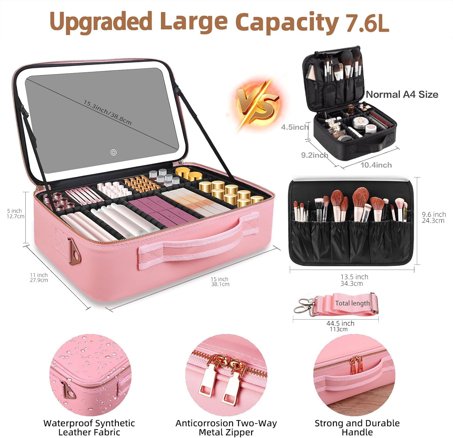 Duża kosmetyczka z lustrem LED – Beauty Makeup Women recenzja i cena