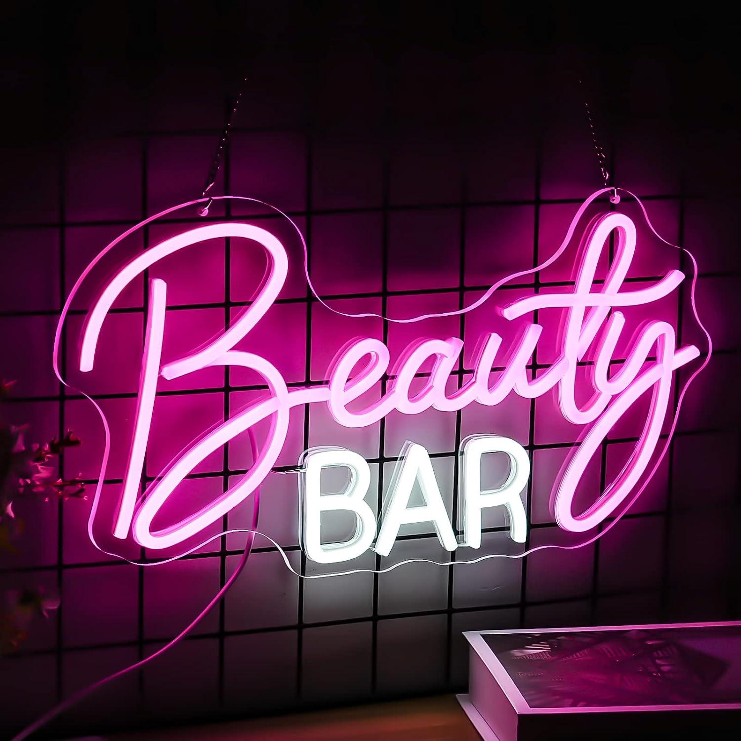 Neonowy szyld Beauty Bar, ście – Beauty Makeup Bar recenzja i cena