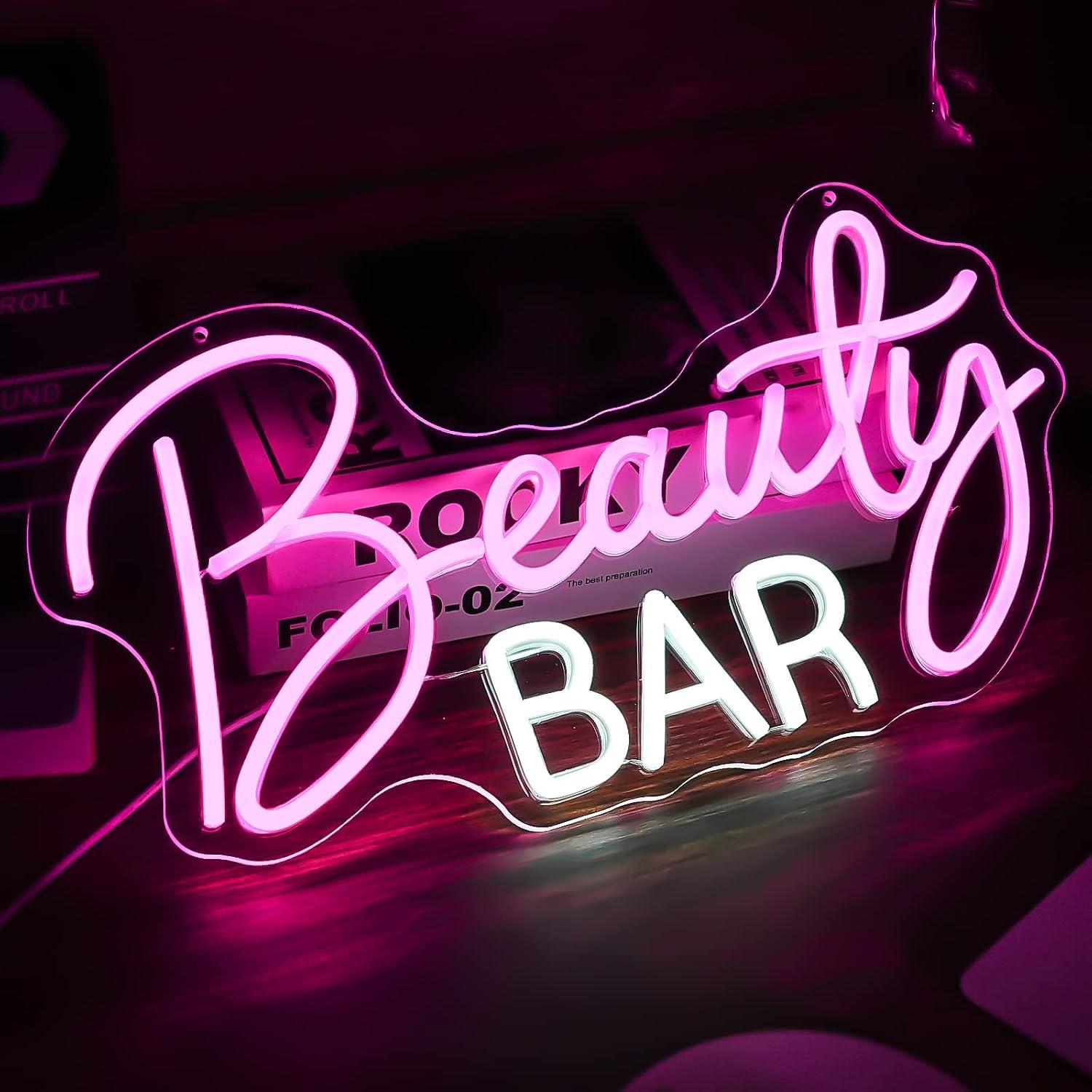 Neonowy szyld Beauty Bar, ście – Beauty Makeup Bar recenzja i cena