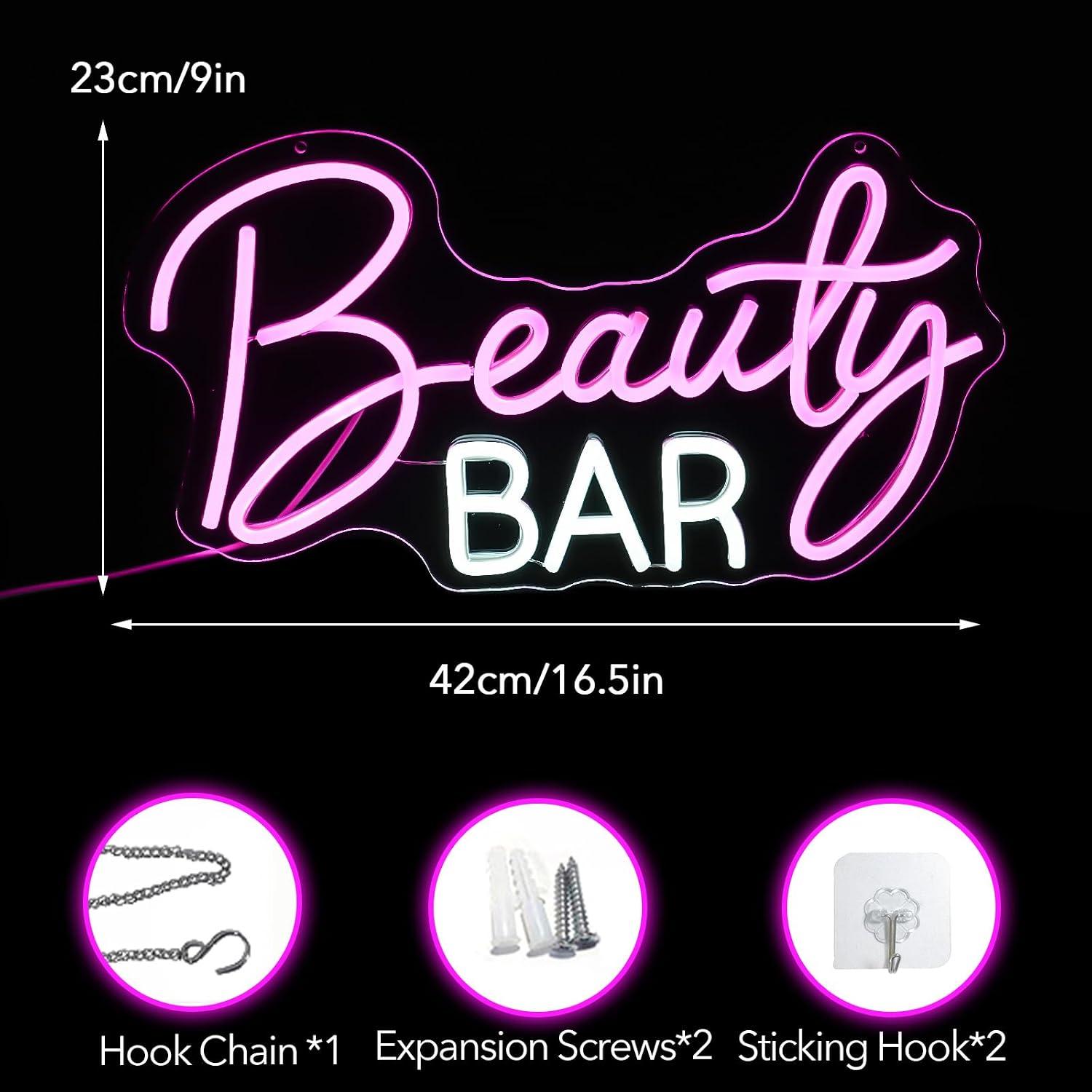 Neonowy szyld Beauty Bar, ście – Beauty Makeup Bar recenzja i cena